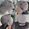 Afro Kinky Curly Transparent Lace Front Perücke Brasilianisches Remy Echthaar Lace Natürlicher Haaransatz 13X4X2 Afro Short Bob Echthaar Perücke