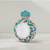 Alizekerr Perfume Bottle Shaped Crystal Evening Bags Women Gorgeous Classy Rhinestone Round Metal Clutch Purses Wedding Party