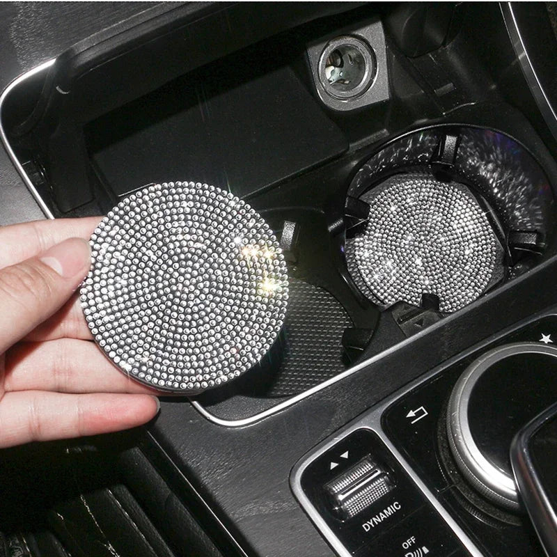 2 Stück Auto-Anti-Rutsch-Wassertassenuntersetzer Diamant Auto Untersetzer Wassertassen-Einsatzuntersetzer Pads Universelle Auto-Getränkehalter Innenzubehör