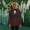 Boys Yellow Jacket 2 Piece Set Wedding Kids Blazer Pants Double Breasted Design Custom 2-16 Years Old Slim Fit Boys Suit