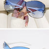 Neue Mode Y2K Sonnenbrille Damen Integrierte Surround Sonnenbrille Retro Designer Damen Brillen UV400 Oculos De Sol