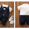 0-18 Baby Bodysuit Gentleman Style Handsome Formal Cotton Comfortable Soft Boys And Girls Summer Short Sleeved Newborn Clothes