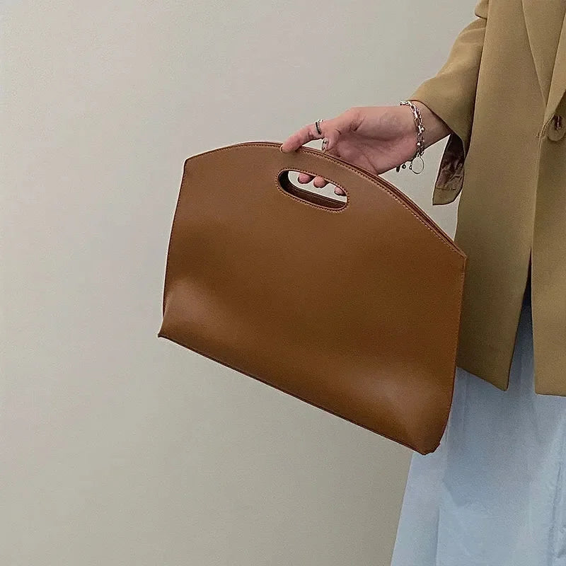 Damenhandtasche, neue Aktentasche mit großem Fassungsvermögen, modische, vielseitige Pendler-Tasche, Leder-Aktentasche, Umschlag-Clutch-Tasche