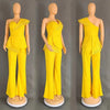 High Waist Strapless Jumpsuit Rivet Collar Lady Evening and Party Tube Top Jumpsuit for Women Elegant Sexy Birthday Jumpsuit