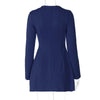 Hugcitar 2024 Frühling O-Ausschnitt Langarm Uni Patchwork Reißverschluss Sexy Bodycon Minikleid Damen Mode Outfits Geburtstagsparty Y2K