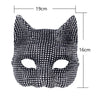 Shiny Cat Ear Masks Cosplay Halloween Party Costume Accessories Long Gloves Sexy Bling Kitten Half Masks
