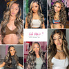 32 Inch Body Wave 1B/27 Highlight 13x6 Lace Frontal Wigs Human Hair Wig Brazilian 200 Density Colored Ombre Lace Wig For Women