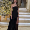 TARUXY Mode Trägerloses Kleid mit Band Frauen Elegantes Ärmelloses Mesh Strand Urlaub Langes Kleid Frühling 2025 Neues Damenkleid