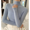 Damen Rollkragen-Basics Kaschmirpullover Herbst Winter Pullover 100% Merinowolle Strickwaren Damen Weicher schmaler Strick Neuer Top