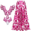 Flaxmaker Long Sleeves Majolica Series Pattern Print One Piece Swimsuit Biquini Beachwear Women Sexy Bikini Sets Swimsuit