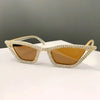 KLASSNUM Luxuriöse Cat-Eye-Sonnenbrille für Damen und Herren, modische Diamant-Dreieck-Marken-Designer-Glitzer-Sonnenbrille UV400 Shades Brille