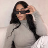 Retro Fashion Punk Square Sunglasses For Women Men Ins Popular Small Frame Silver Sun Glasses Trending Shades UV400 Ladies Eye