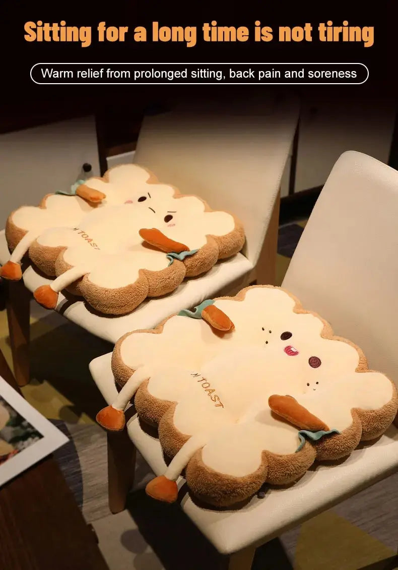 1 Stück Simulation Brot Toast Kissen Gefüllt Memory Foam Kissen Sofa Stuhl Dekor Sitzkissen Niedliche Studenten Stuhlauflage