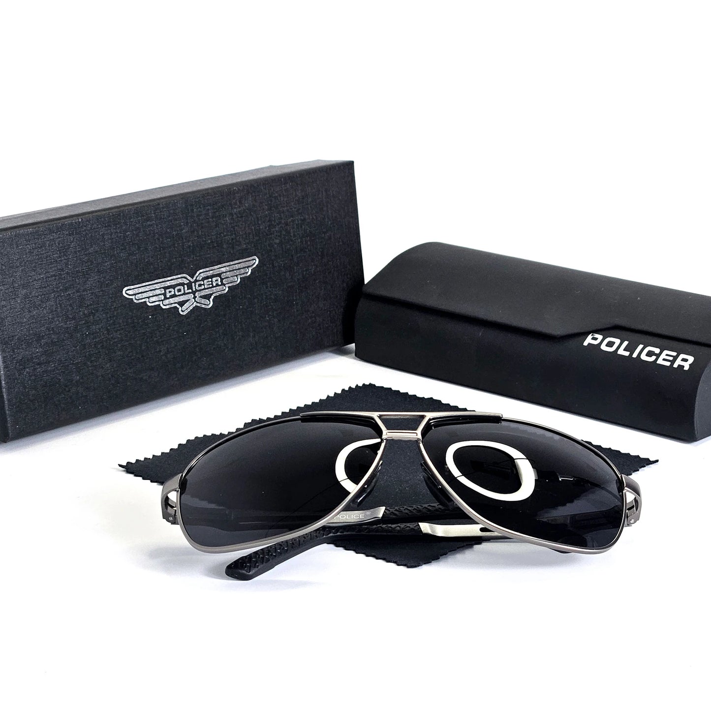 Policer Sunglasses for Men Polarized Sun Glasses Travel Eyewears Classic Pilot Goggle with UV 400 Protection Luxury brands