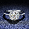 100% Moissanite Rings 1CT 2CT 3CT Brilliant Diamond Halo Engagement Rings For Women Girls Promise Gift Sterling Silver Jewelry