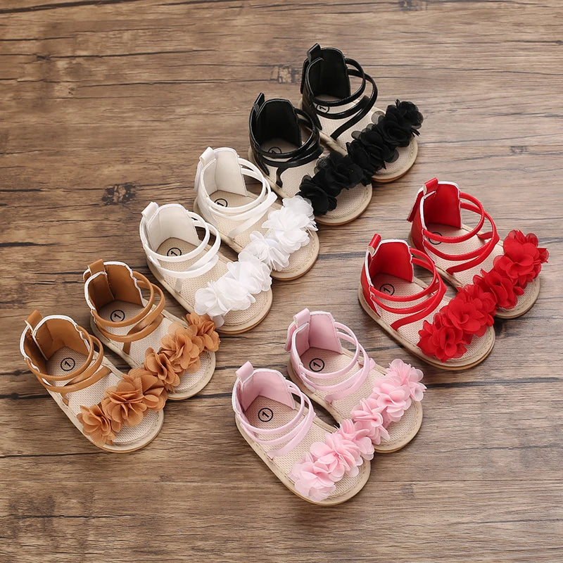 Sommer Coole Baby Mädchen Sandalen Mode Neugeborenen Sandale Idyllische Blume Weiche Anti-Rutsch Kleinkind Gummisohle Bequeme Schuhe