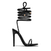 Eilyken CRYSTAL Diamond Thin High Heels Women Sandals Sexy Ankle Cross Strap Lace-Up Square Toe Party Dress Female Shoes