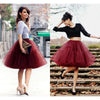 Multi-layer Tulle Tutu Skirts Fuchsia 6 Layers Fluffy Petticoat Underskirt Princess Ball Gown Women Halloween Party Skirt