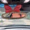 Samt Retro Rote Schleife Auto Rückspiegel Abdeckung Universal Stretch Weich Plüsch Auto Interieur Rückspiegel Gehäuse Dekor Zubehör Frauen
