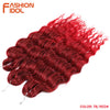 FASHION IDOL 24-Zoll Häkelhaar Synthetische Wasserwelle Flechthaarverlängerungen Ombré Regenbogenfarbe Kunsthaar Deep Wave Lockenhaar