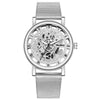 New Fashion Top Women Hollow Skeleton Faux Mechanical Watch Ladies Metal Mesh Quartz Wrist Watches For Female Relogio Feminino