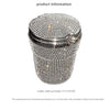 Crystal Diamond Car Ashtray Auto Portable Bling Cigarette Smokeless with LED Light Indicator Car Accessories for Women