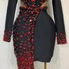 Luxury Birthday Women Celebrity Sexy Long Sleeve V Neck Rhinestone Black Bandage Dress 2025 Elegant Evening Club Party Dresses