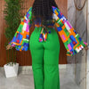 Wmstar Plus Size Two Piece Sets Wholesale Long Sleeve Print Top and Wide Leg Pants Matching Suit Fall Clothing Dropshopping