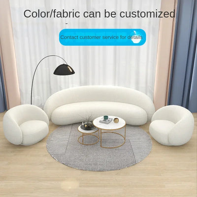 Nordic Reception Sofa Simple Modern Living Room Small Apartment Creative Circular Arc Sofa Net Celebrity Furniture Couch Muebles