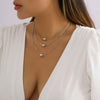 Multi-Layer White Imitation Pearl Necklace Bead  Chain Punk Ladies Wedding Short Clavicle Necklac Girl Charm Banquet Jewelry