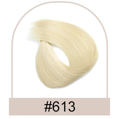 Silk Top Base Swiss Lace Clip In Topper Straight Women Toupee With Bangs Breathable And Soft Real Human Hairpiece Blonde Color