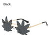 Novel Rimless Maple Leaf Shape Metal Sunglasses for Women Party Decorative Sun Glasses Men Unique Street Catwalk Prom Eyewear