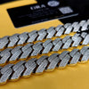 Pass Diamond Test Hip Hop Jewelry VVS1 Stone Shiny 2row 3row Men Women 925 Sterling Silver Necklace Moissanite Cuban Link Chain