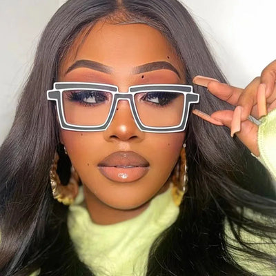 Vintage Anti-Blaulicht Optische Quadratische Brille Damen Herren Luxusmarke Designer Myopie-Korrektionsbrillenfassung