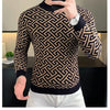 Herbst Winter Samt Strickpullover Herren Langarm Rundhalspullover Slim Fit Business Freizeit Strickwaren Tops Herrenbekleidung
