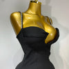 Damen Celebrity Sexy V-Ausschnitt Perlen Schwarz Mini Bodycon Bandage Kleid Luxus 2025 Gestrickte Elegante Abend Club Party Kleider