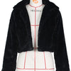 Fashion Faux Fur Open Stitch Lapel Crop Jackets Women Clothing Autumn Winter Solid Long Sleeve Warm Furry Fluffy Coat Outer Wear