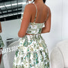 Women's Floral Cami Top And Ruffle Hem Skirt 2pcs Set，back to school，wedding guest dress women