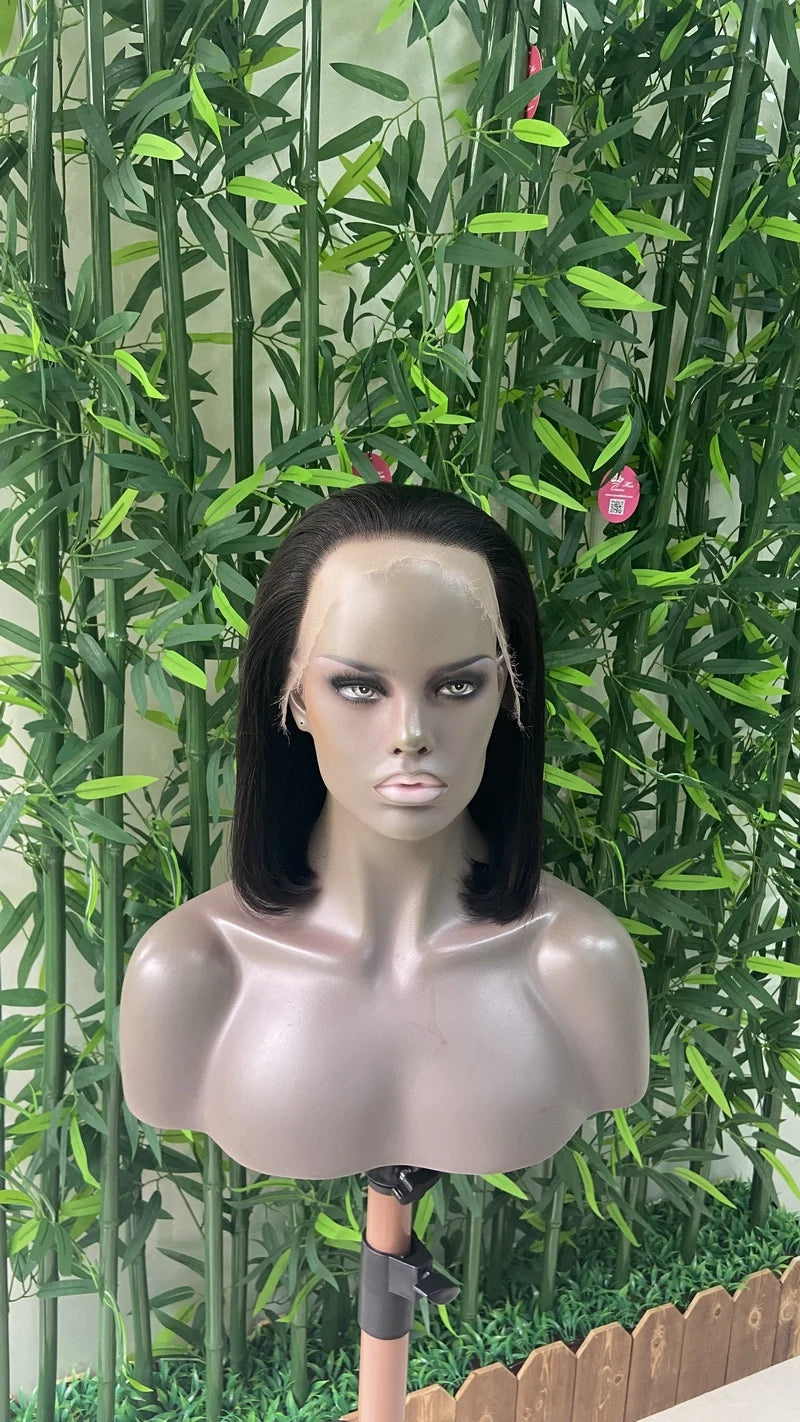Queen Hair HD Bob Wig Bone Straight HD 4x4 5x5 6x6 Closure Wig HD 13x6 13x4 Full Frontal Bob Wig 100% Raw Human Hair Pre-plucked