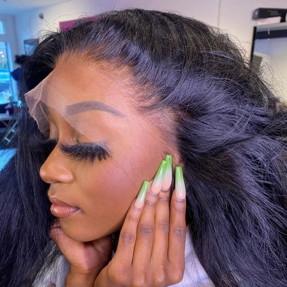 Peruanisches Haar 4x4 Lace Closure Vorgezupft Glattes Haar 13x4 HD Transparente Lace Frontal 100% Echthaar Natürlicher Haaransatz