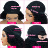 Glueless Half Wigs Human Hair Kinky Curly Headband Wig Upgrade 3 IN 1 No Lace Wig With Drawstring Seamless Clip Ins Flip Over