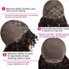 Fringe Bang Wig With Deep Wave Human Hair Water Wave Natural  Deep Curly Brazilian Hair Wigs 180% Density For Women