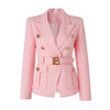 9 Colors Factory Customize Luxury Quality Classic Style Office White Black Women Pocket Blazers with Blet