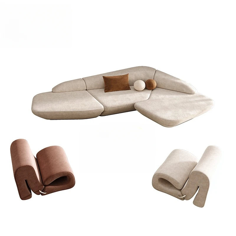 Aesthetics Curved Luxury Sofa Leisure Reception Corner Cute Sofa Office Negotiation Designer Art Muebles Entrance Hall Furniture
