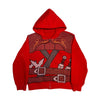 Y2K 2 piece set Anime Character Zipped Hoodie High Street Cosplay Print 5 Colors Daily Wear Trendy wide leg pants streetwear Set