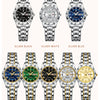 POEDAGAR Luxuriöse Damen-Kleideruhr, leuchtend, wasserdicht, Wochen- und Datumsanzeige, Damenarmbanduhr, Edelstahl-Damenquarzuhr reloj+box