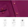 Men's long sleeved elastic shirt, non ironing business dress, professional work attire, stand up collar shirt