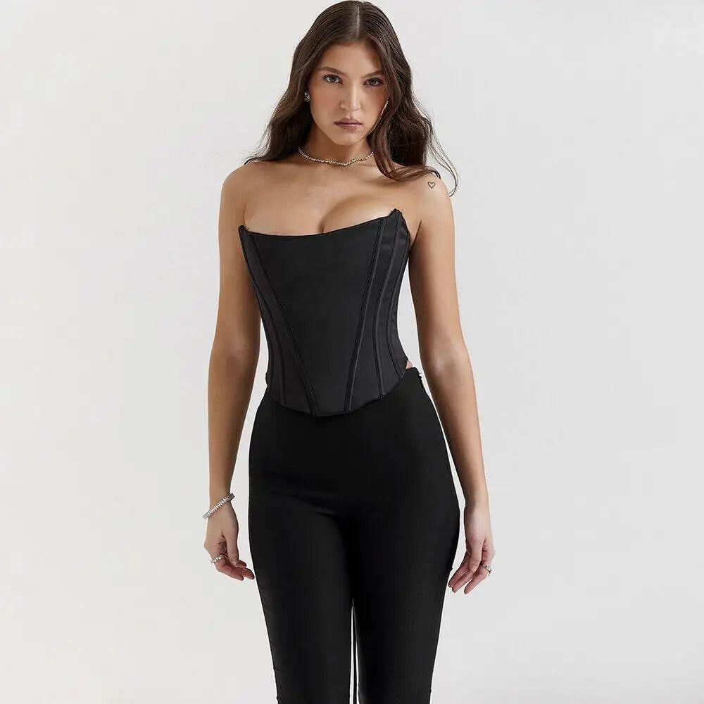 Summer Sexy Backless Strappy Sleeveless Mini Top Party Nightclub Birthday Party Bandage Tank Top