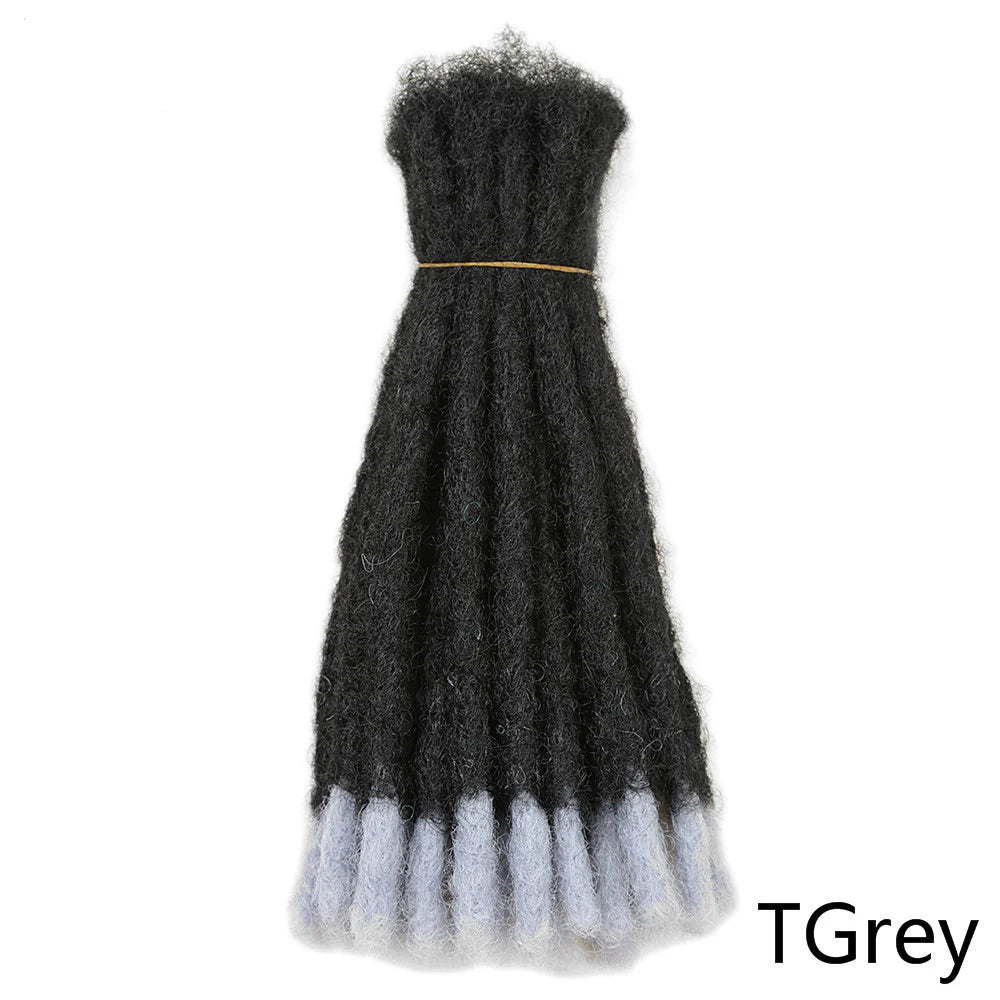 Dreadlock Extensions Loc Extensions Afro Kinky Dreads Extensions for Men/Women, Synthetic Dread Set Thick Soft Locs Extensions