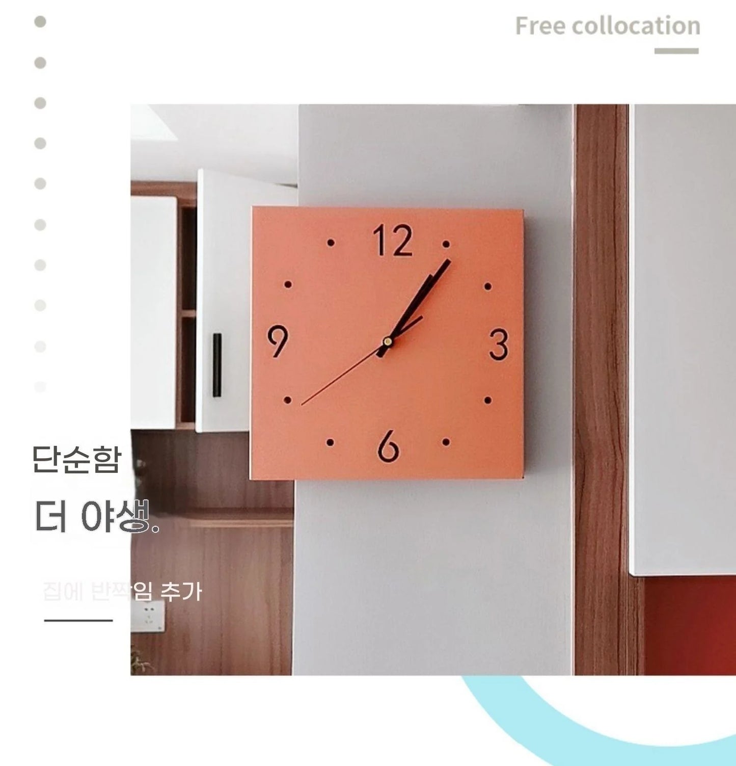 Kreative Lichtsensor Eckwanduhr Quadratisch Einfache Doppelseitige Wanduhr mit arabischer Ziffernskala Analoge Geräuschlose Wanduhr